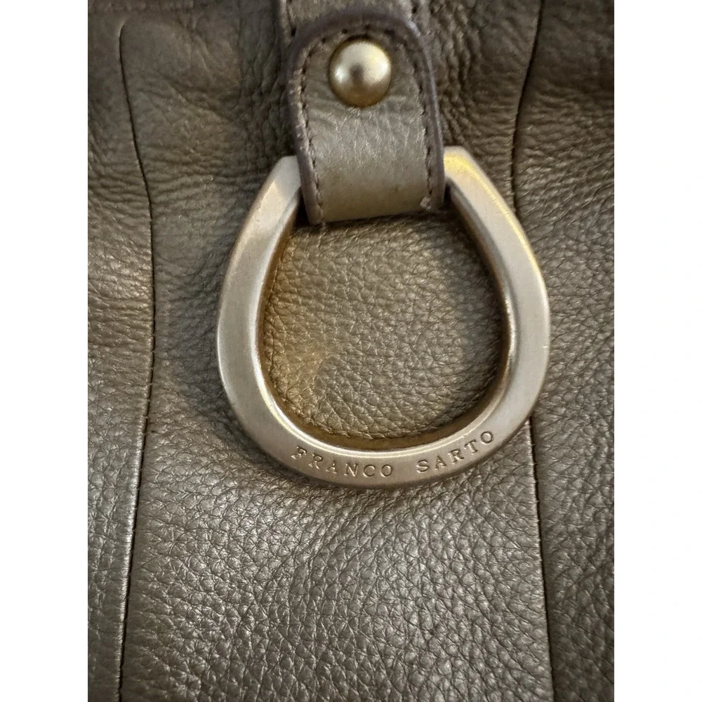 VTG Franco Sarto Gold Leather Handbag With Gold‎ Accents